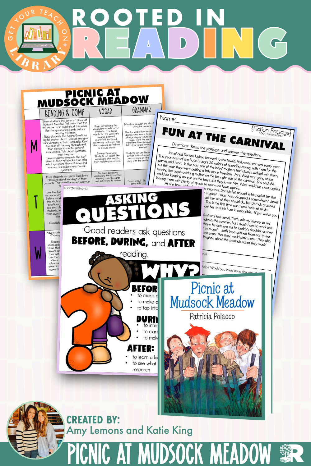 Rooted in Reading: Picnic at Mudsock Meadow Read Aloud Activities | Reading Comprehension for Asking Questions