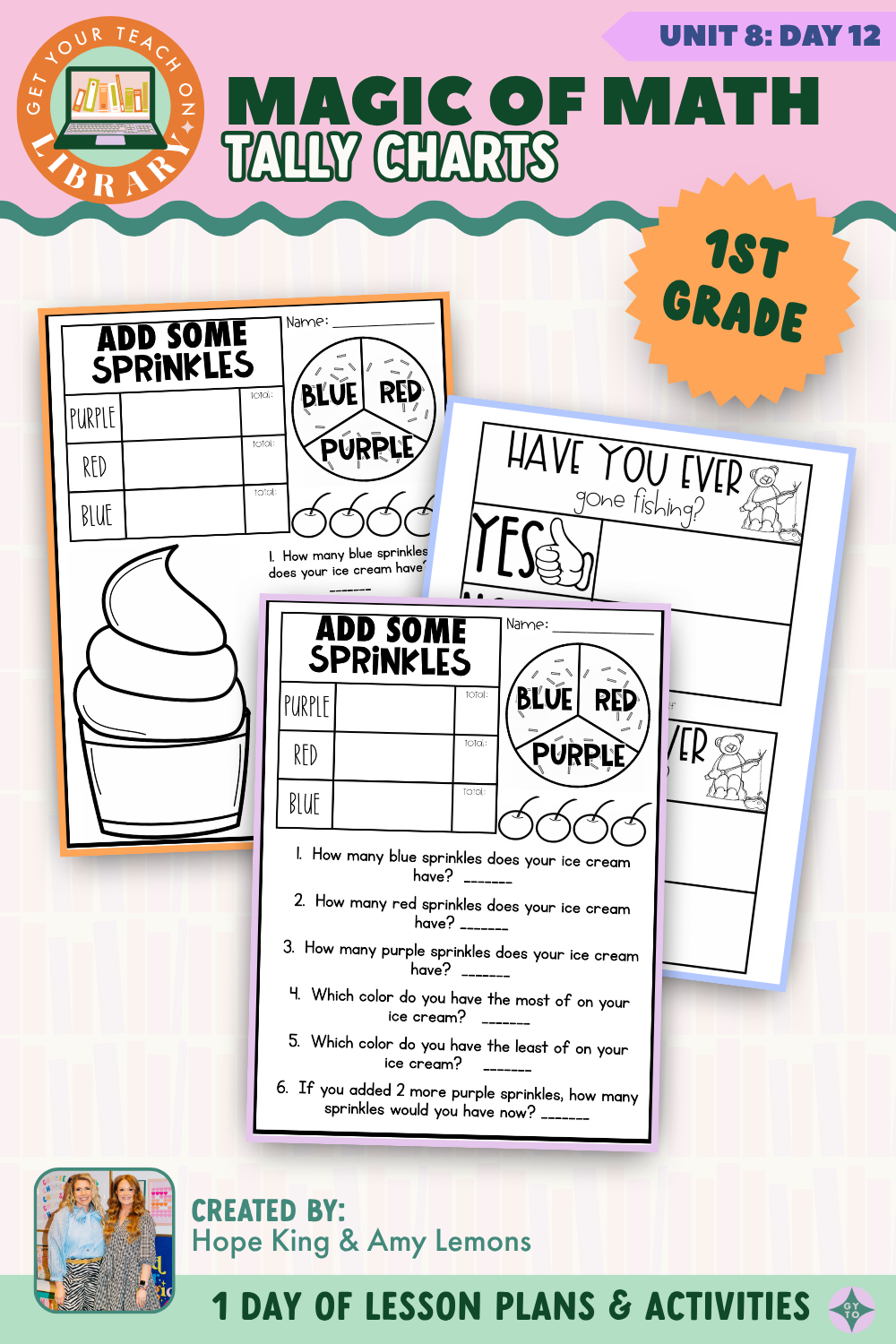 1st Grade Magic of Math: Unit 8 Day 12 Tally Charts