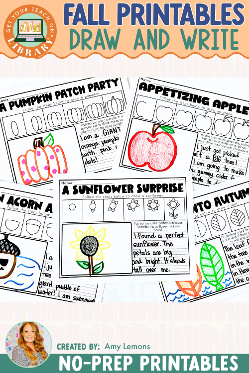 Fall No-Prep Printable: Fall Directed Drawing & Writing Printables