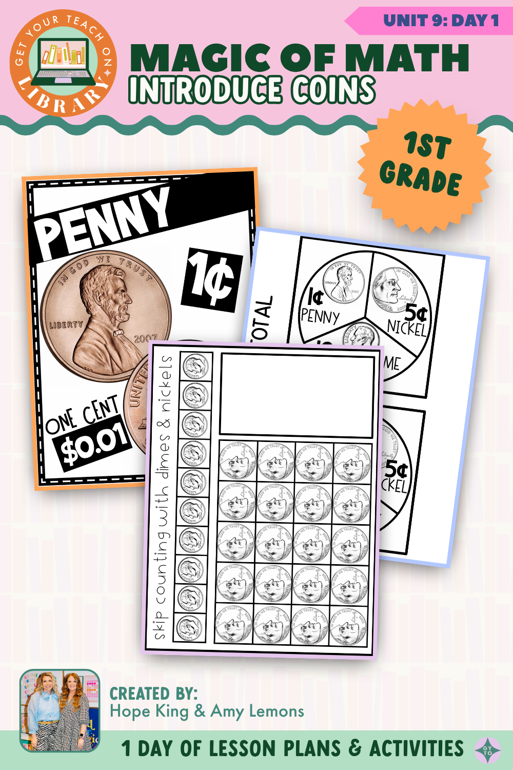 1st Grade Magic of Math: Unit 9 Day 1 Introduce Coins