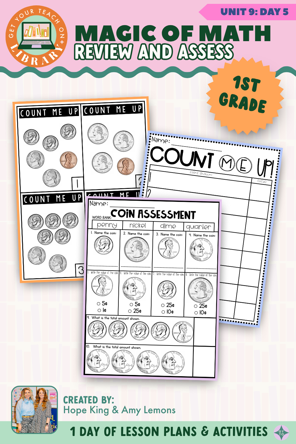 1st Grade Magic of Math: Unit 9 Day 5 Review and Assess