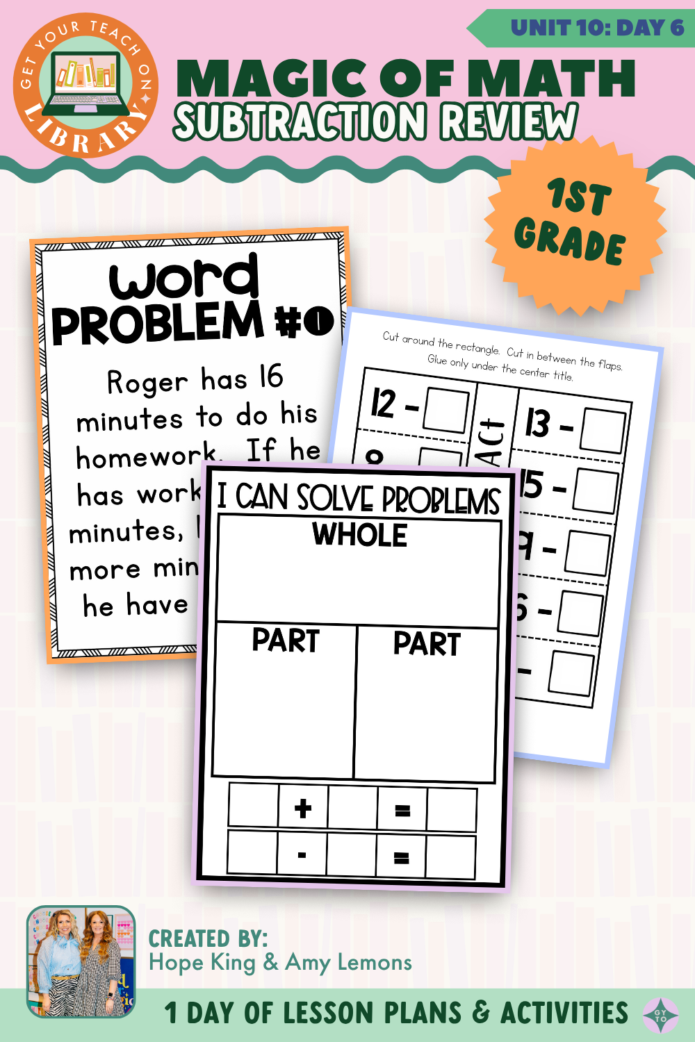 1st Grade Magic of Math: Unit 10 Day 6 Subtraction Review