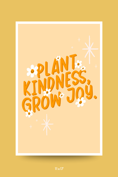 Plant Kindness Poster – printable inspirational classroom decor by Get Your Teach On