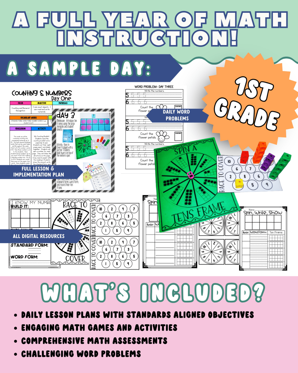 1st Grade Magic of Math: The Yearlong Bundle of Math Curriculum - Shop GYTO - Get Your Teach On