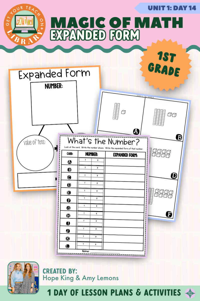 1st Grade Magic of Math: Unit 1 Day 14 Expanded Form - Shop GYTO - Get Your Teach On