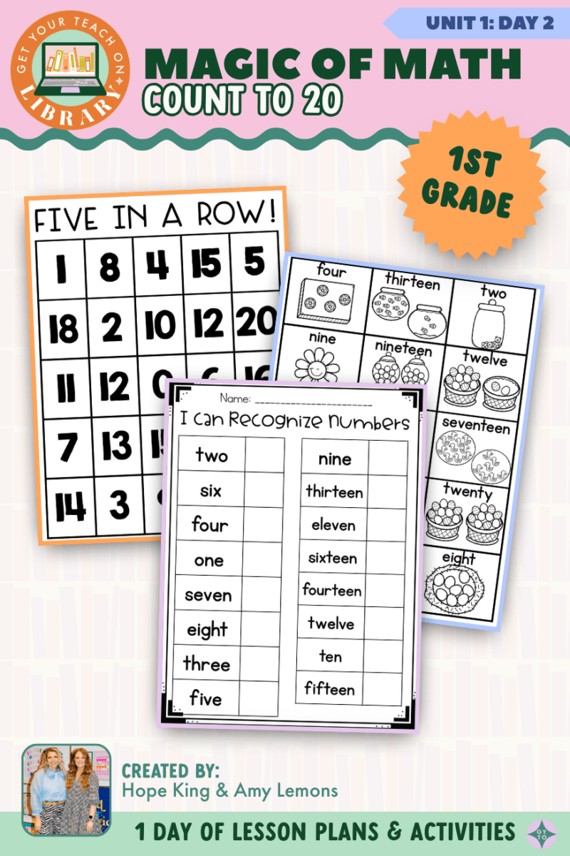 1st Grade Magic of Math: Unit 1 Day 2 Count to 20 - Shop GYTO - Get Your Teach On