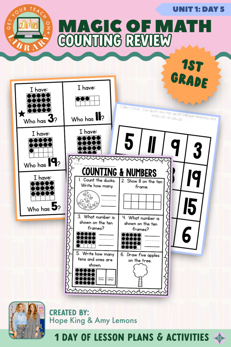 1st Grade Magic of Math: Unit 1 Day 5 Counting Review - Shop GYTO - Get Your Teach On