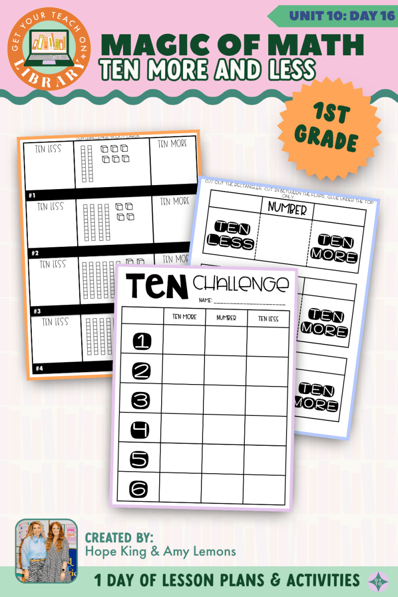 1st Grade Magic of Math: Unit 10 Day 16 Ten More and Less - Shop GYTO - Get Your Teach On
