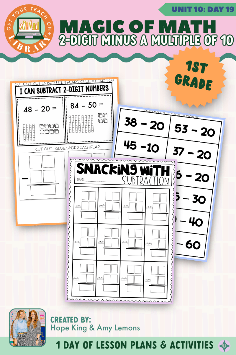 1st Grade Magic of Math: Unit 10 Day 19 2-Digit Minus a Multiple of 10 - Shop GYTO - Get Your Teach On