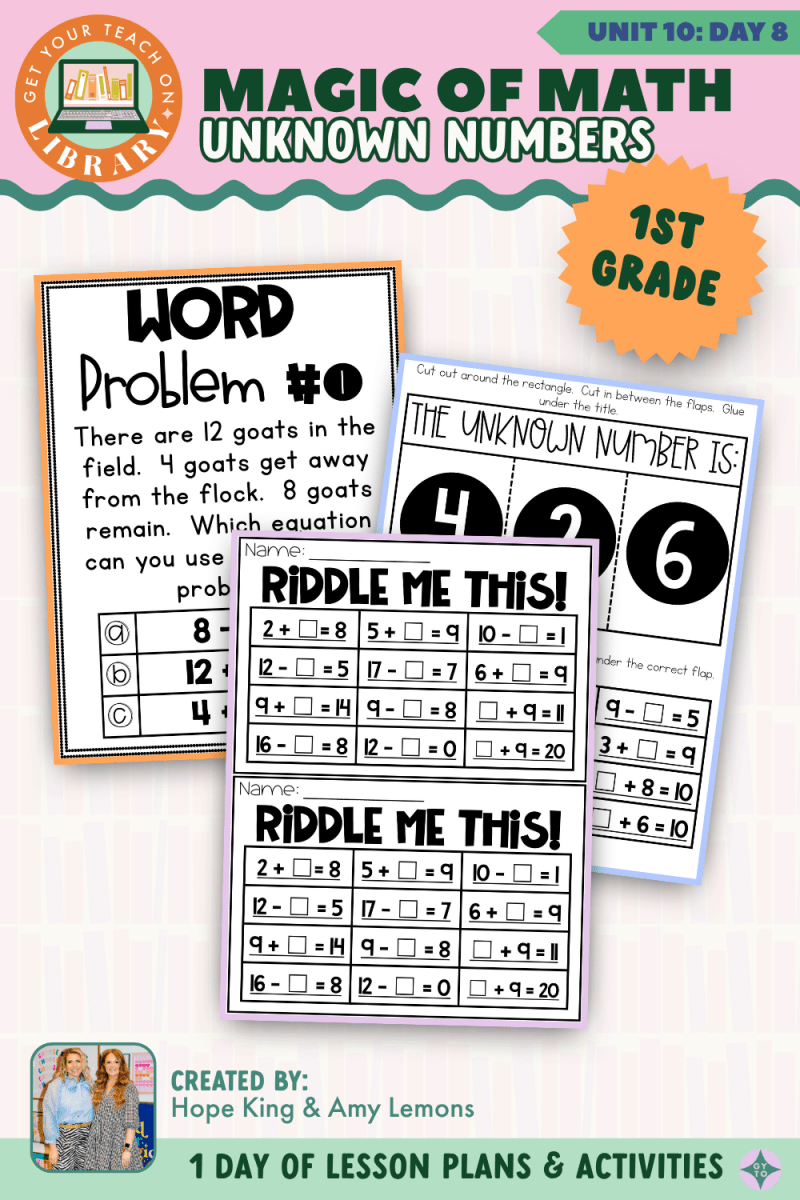1st Grade Magic of Math: Unit 10 Day 8 Unknown Numbers - Shop GYTO - Get Your Teach On