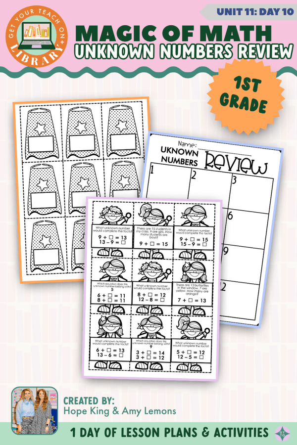 1st Grade Magic of Math Unit 11 Day 10: Unknown Numbers Review by Hope King, Amy Lemons and Get Your Teach On