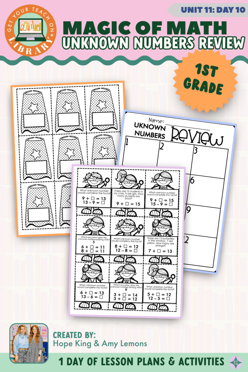1st Grade Magic of Math: Unit 11 Day 10 Unknown Numbers Review - Shop GYTO - Get Your Teach On