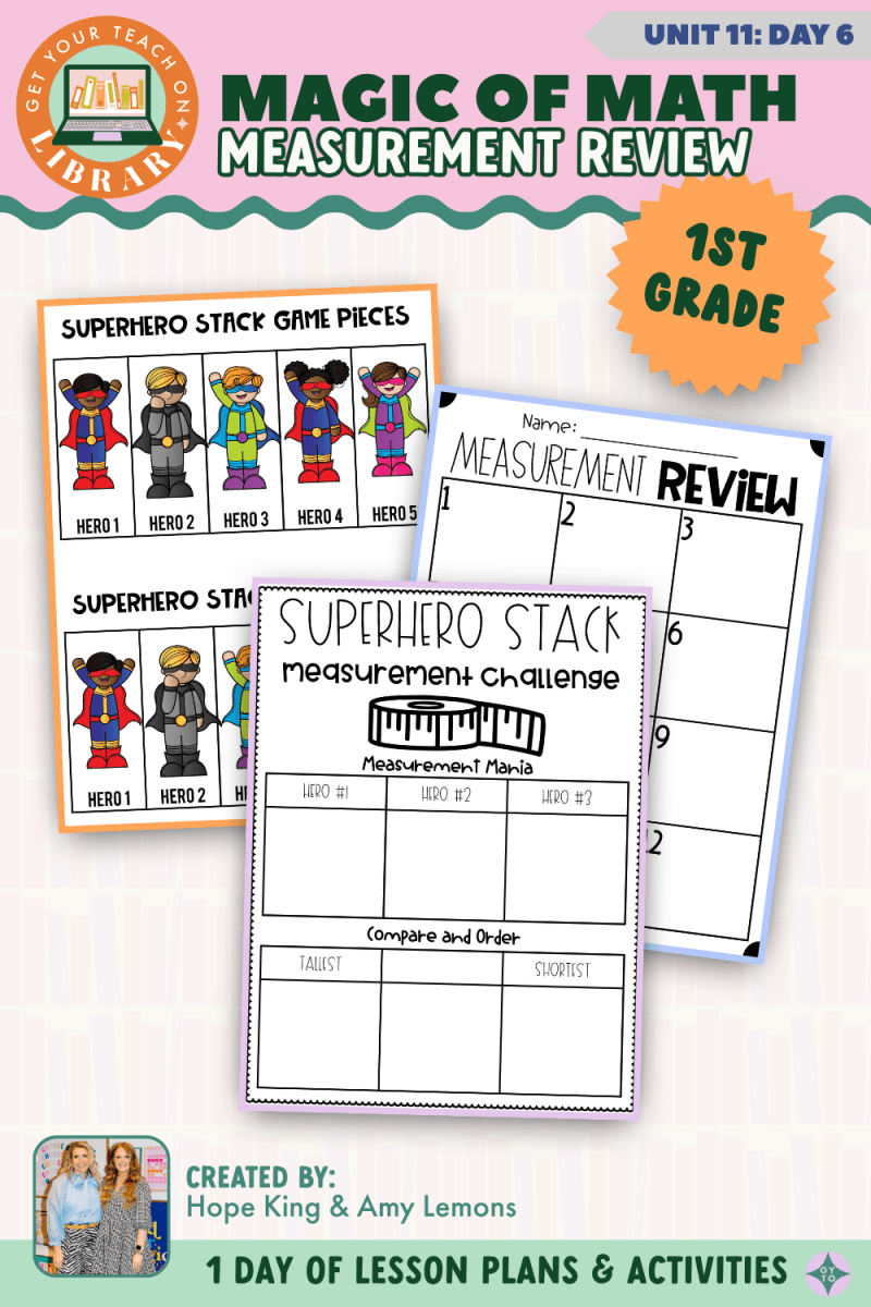 1st Grade Magic of Math: Unit 11 Day 6 Measurement Review - Shop GYTO - Get Your Teach On