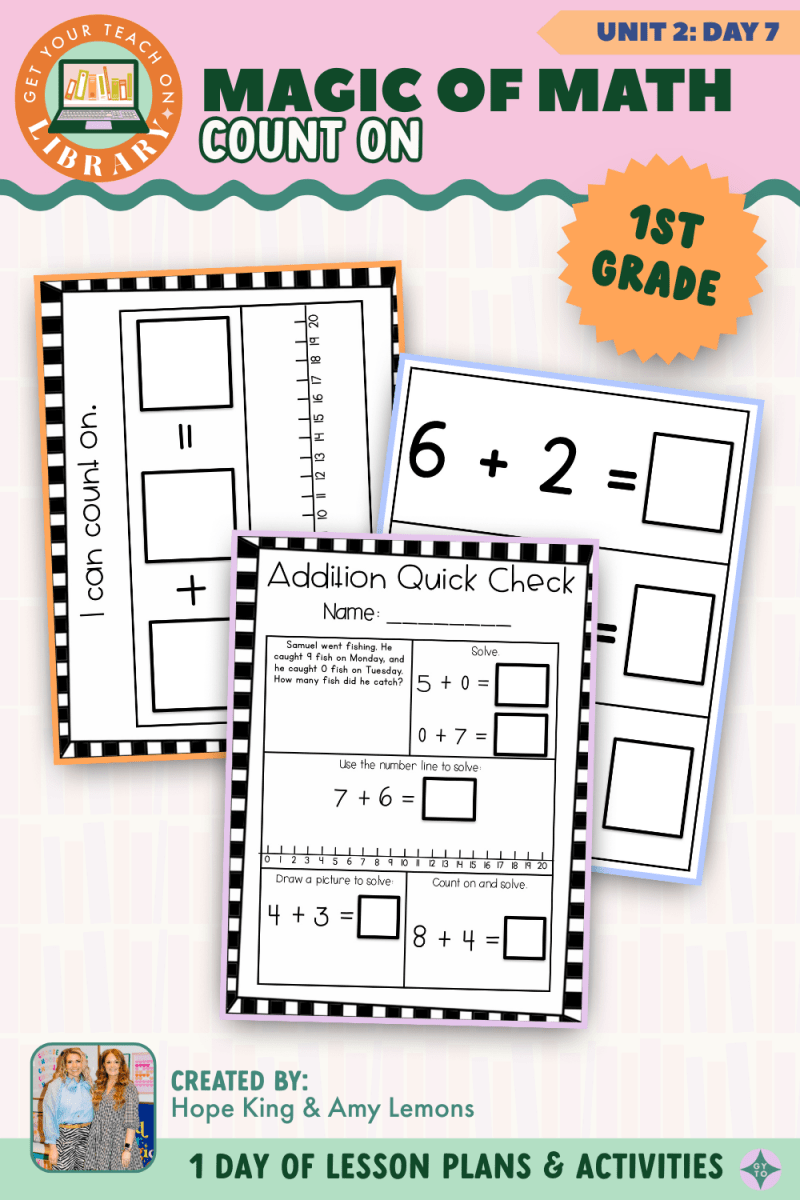 1st Grade Magic of Math: Unit 2 Day 7 Count On - Shop GYTO - Get Your Teach On