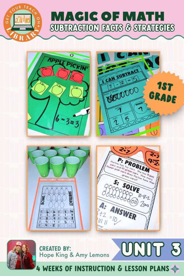 1st Grade Magic of Math Unit 3: Subtraction – printable math by Hope King, Amy Lemons and Get Your Teach On