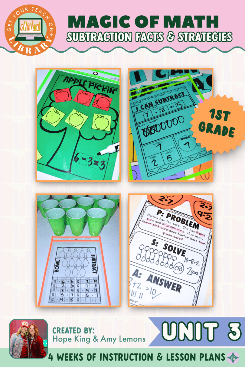 1st Grade Magic of Math Unit 3: Subtraction - Shop GYTO - Get Your Teach On