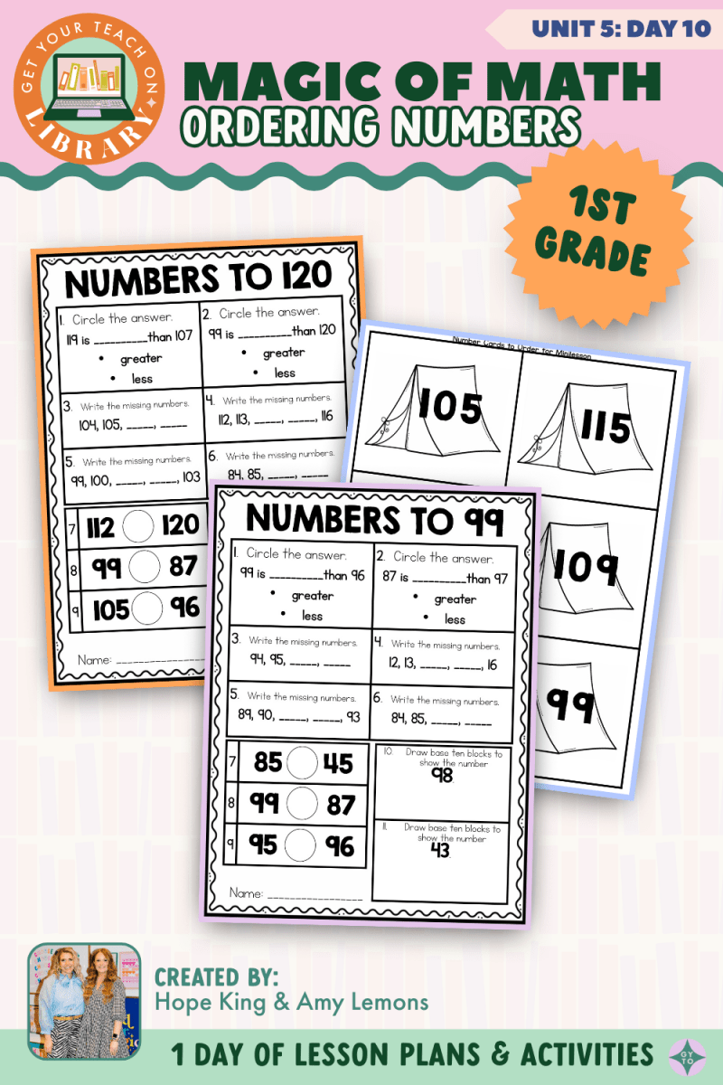 1st Grade Magic of Math: Unit 5 Day 10 Ordering Numbers - Shop GYTO - Get Your Teach On