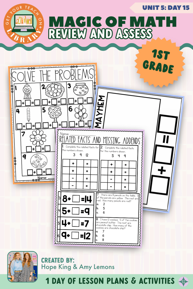 1st Grade Magic of Math: Unit 5 Day 15 Review and Assess - Shop GYTO - Get Your Teach On