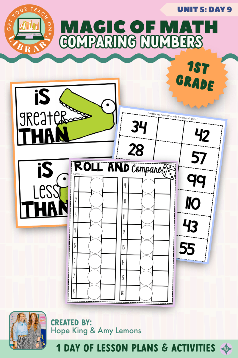1st Grade Magic of Math: Unit 5 Day 9 Comparing Numbers - Shop GYTO - Get Your Teach On