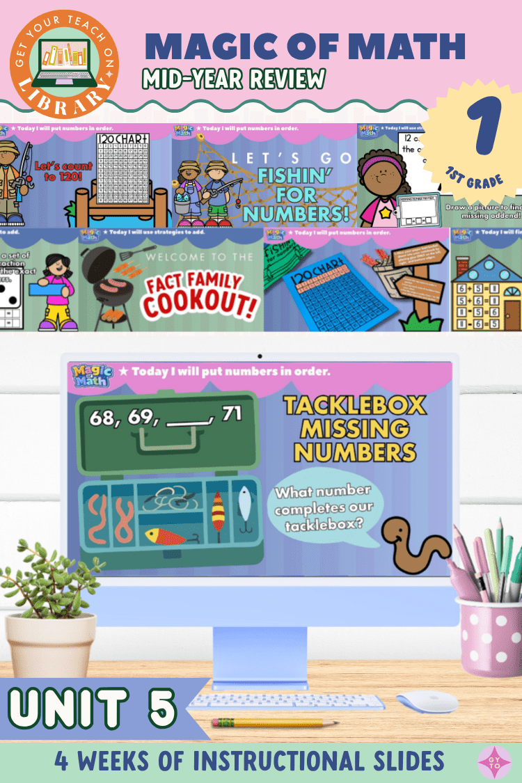 1st Grade Magic of Math Unit 5 Instructional Slides: Numbers to 120, Related Facts, Adding 3 Numbers - Shop GYTO - Get Your Teach On