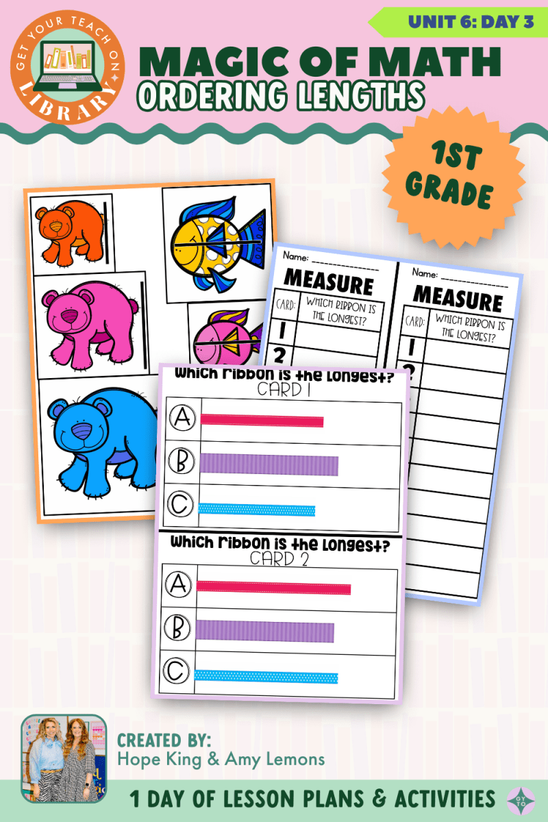1st Grade Magic of Math: Unit 6 Day 3 Ordering Lengths - Shop GYTO - Get Your Teach On