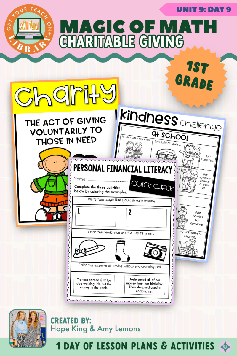 1st Grade Magic of Math: Unit 9 Day 9 Charitable Giving - Shop GYTO - Get Your Teach On