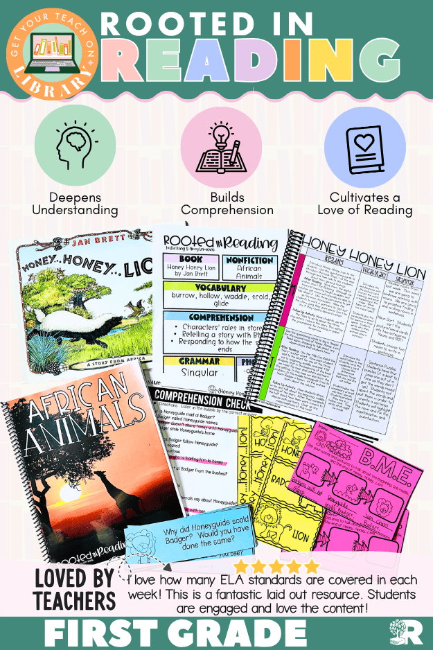 1st Grade Rooted in Reading Yearlong Bundle | Read Aloud Lessons for Comprehension, Grammar, Vocabulary & Phonics - Shop GYTO - Get Your Teach On