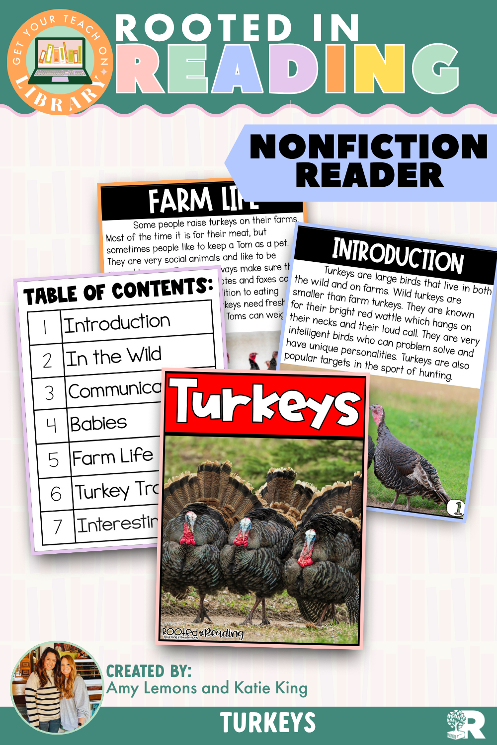 Rooted in Reading Nonfiction Reader: Turkeys