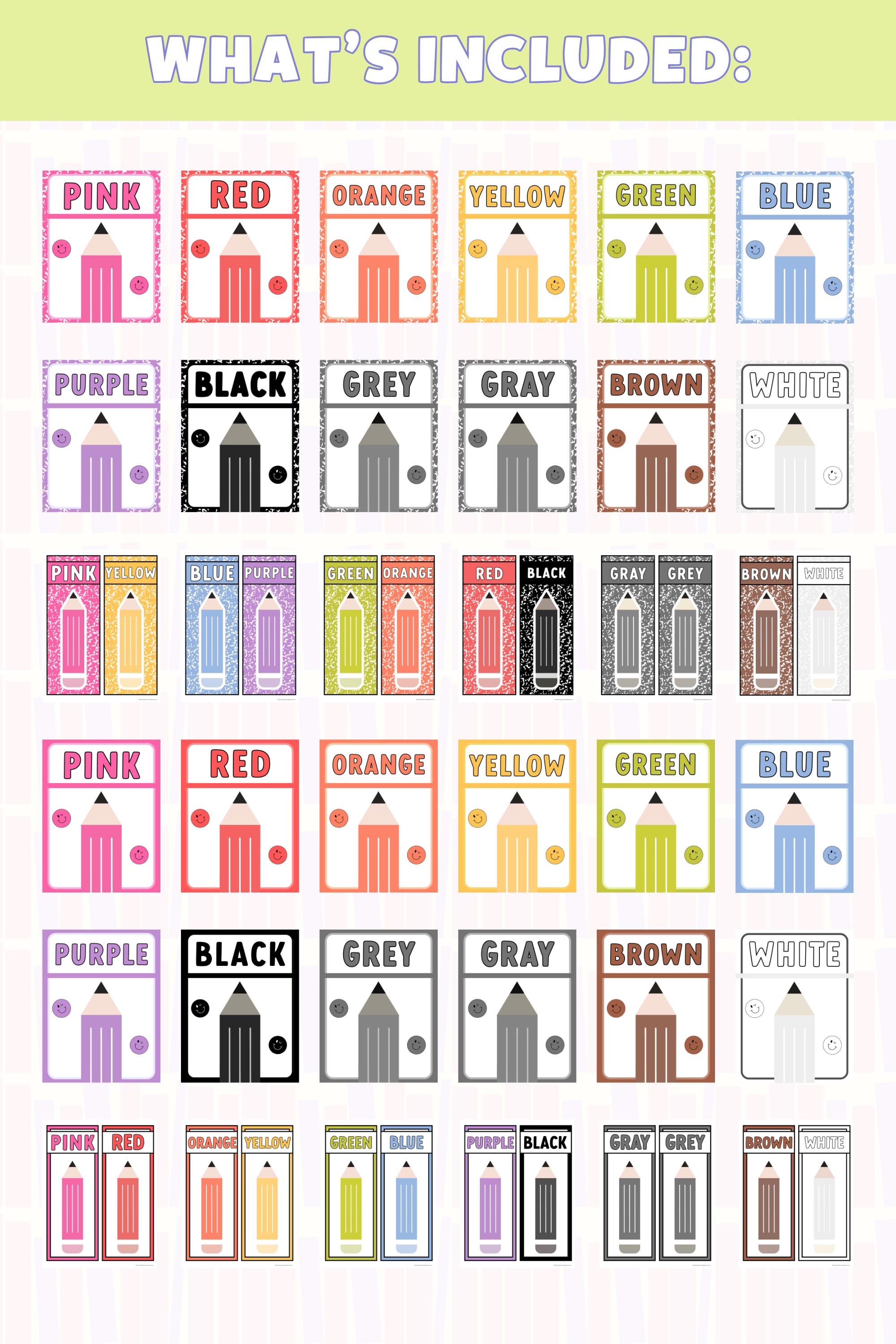 GYTO Classroom Decor: Color Posters | Bright Classroom Decor