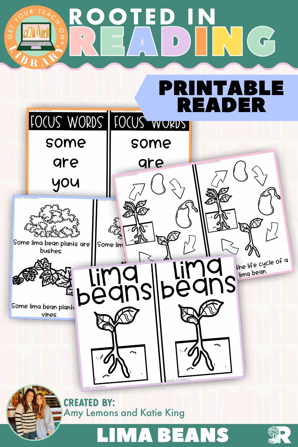 Rooted in Reading Printable Nonfiction Reader: Lima Beans