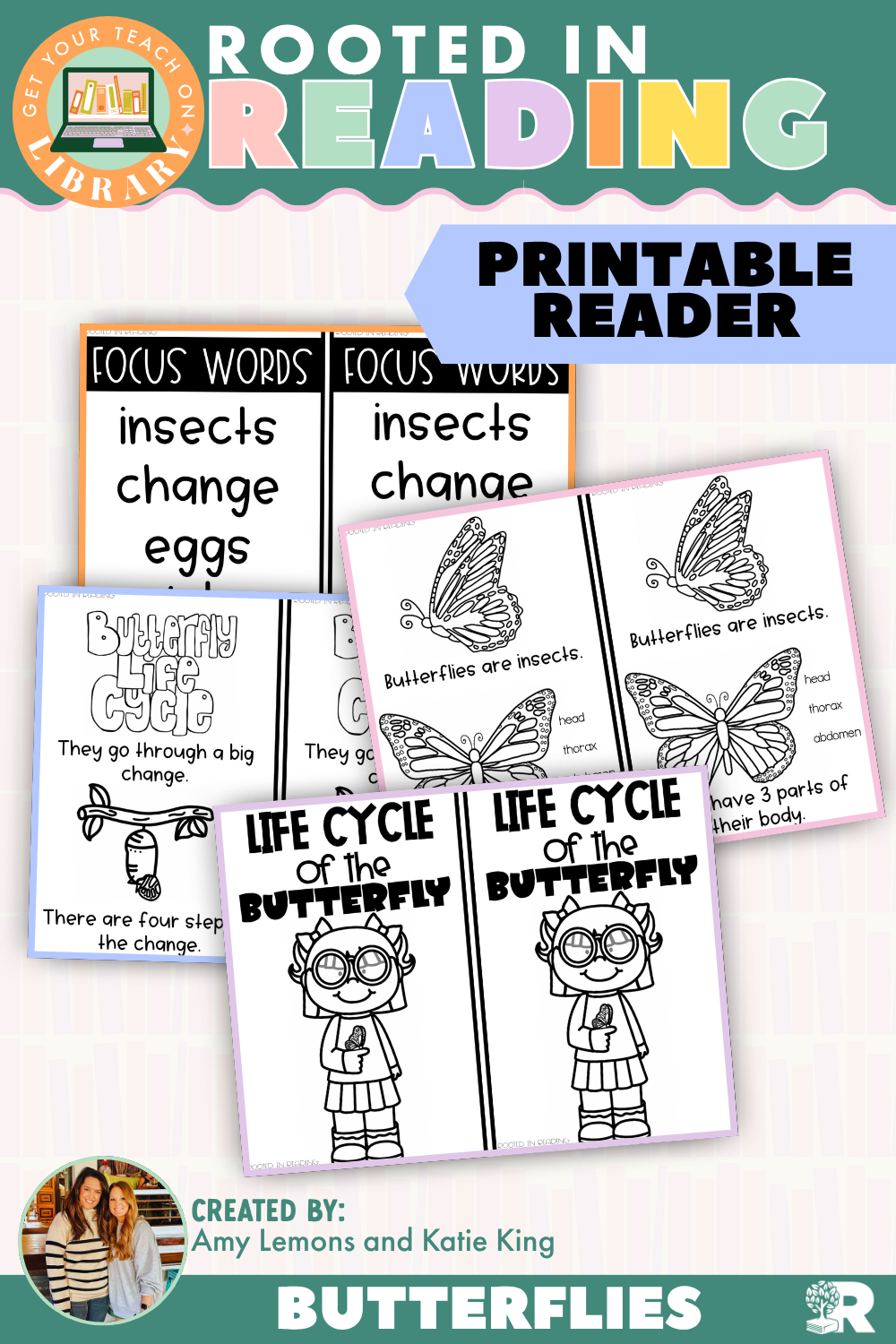 Rooted in Reading Printable Nonfiction Reader: Life Cycle of the Butterfly