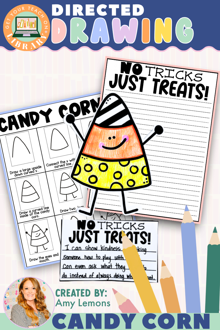 Candy Corn Directed Drawing & Halloween Writing Activity