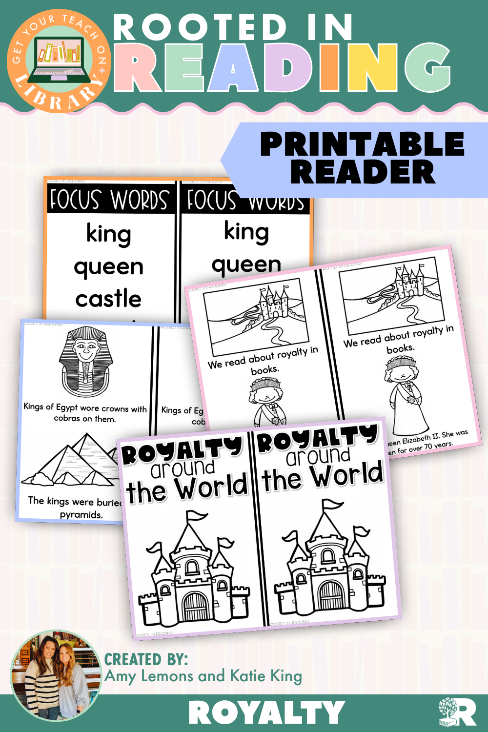 Rooted in Reading Printable Nonfiction Reader: Royalty Around the World