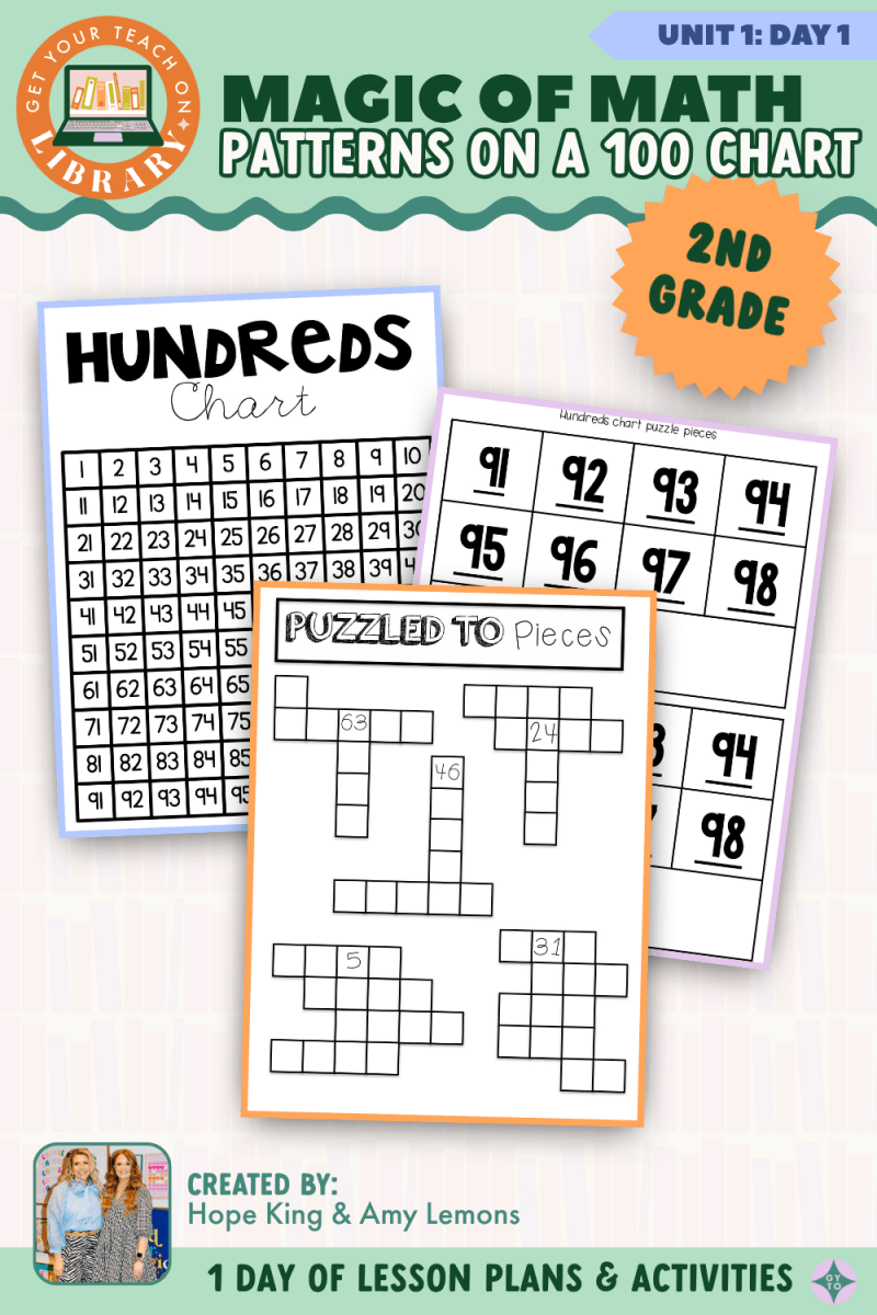 2nd Grade Magic of Math: Unit 1 Day 1 Patterns on a 100 Chart - Shop GYTO - Get Your Teach On
