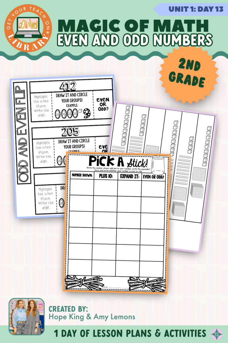 2nd Grade Magic of Math: Unit 1 Day 13 Even and Odd Numbers - Shop GYTO - Get Your Teach On