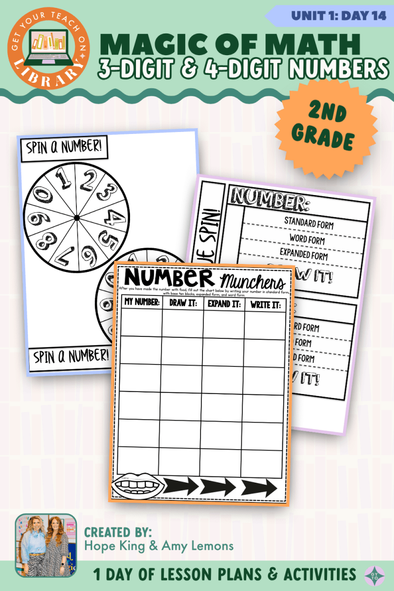 2nd Grade Magic of Math: Unit 1 Day 14 3-Digit and 4-Digit Numbers - Shop GYTO - Get Your Teach On
