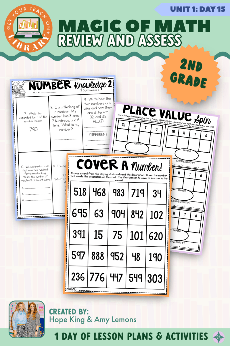 2nd Grade Magic of Math: Unit 1 Day 15 Review and Assess - Shop GYTO - Get Your Teach On