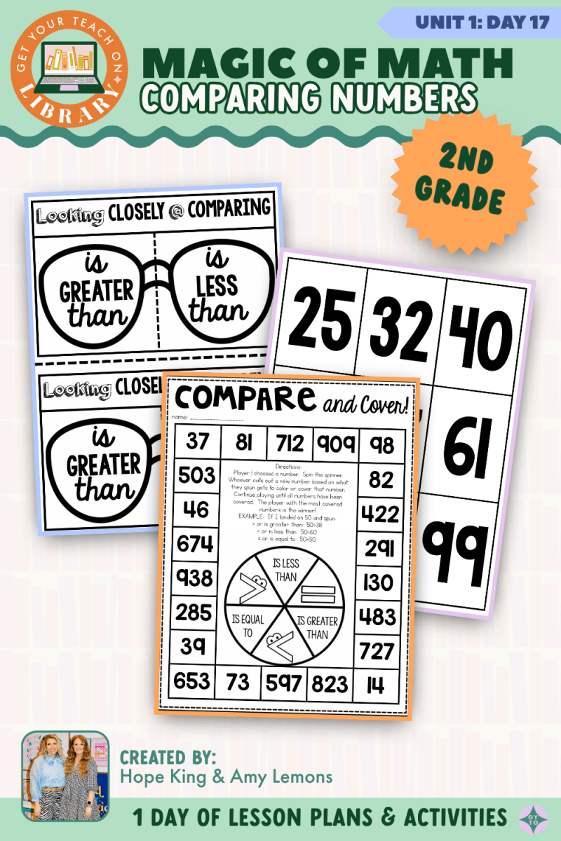 2nd Grade Magic of Math: Unit 1 Day 17 Comparing Numbers - Shop GYTO - Get Your Teach On