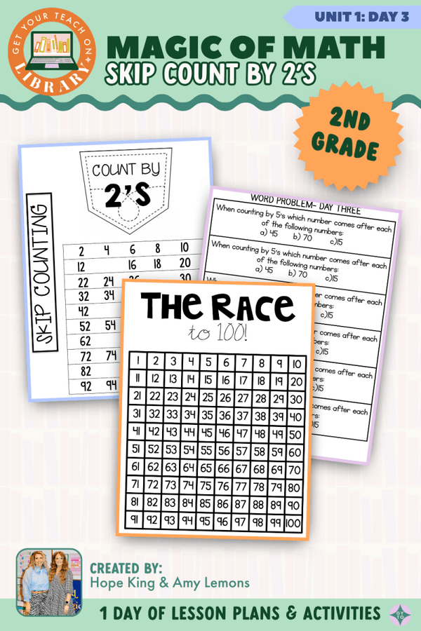 2nd Grade Magic of Math Unit 1 Day 3: Skip Counting by 2's by Hope King, Amy Lemons and Get Your Teach On