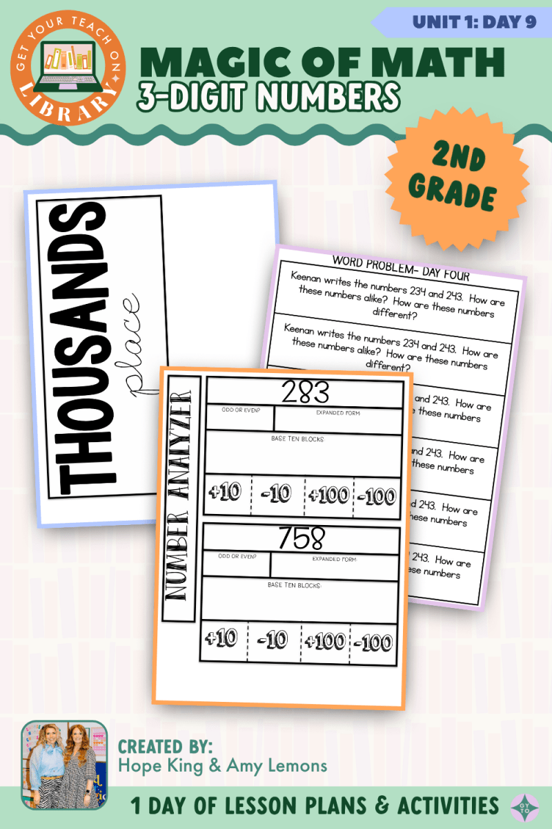 2nd Grade Magic of Math: Unit 1 Day 9 3-Digit Numbers - Shop GYTO - Get Your Teach On