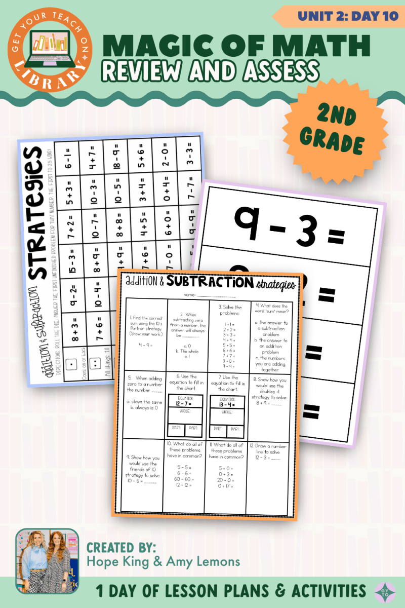 2nd Grade Magic of Math: Unit 2 Day 10 Review and Assess - Shop GYTO - Get Your Teach On
