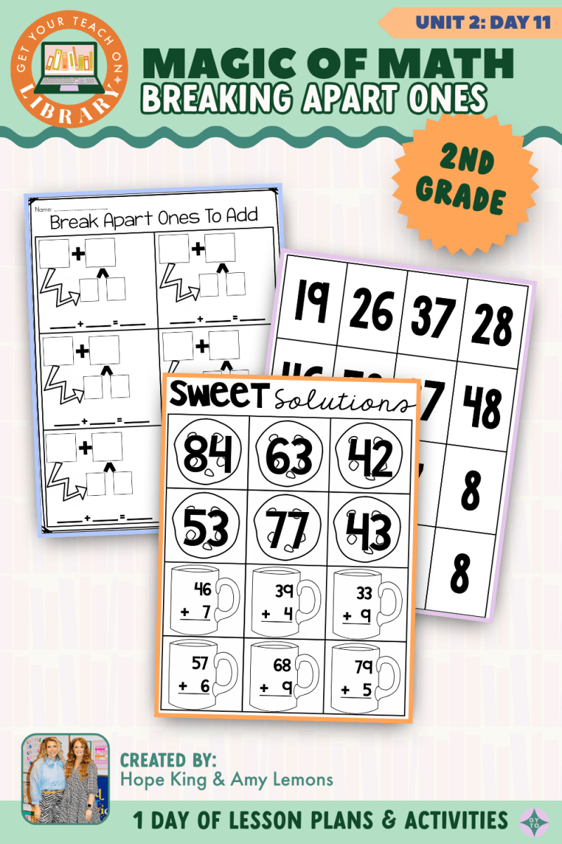 2nd Grade Magic of Math: Unit 2 Day 11 Breaking Apart Ones - Shop GYTO - Get Your Teach On