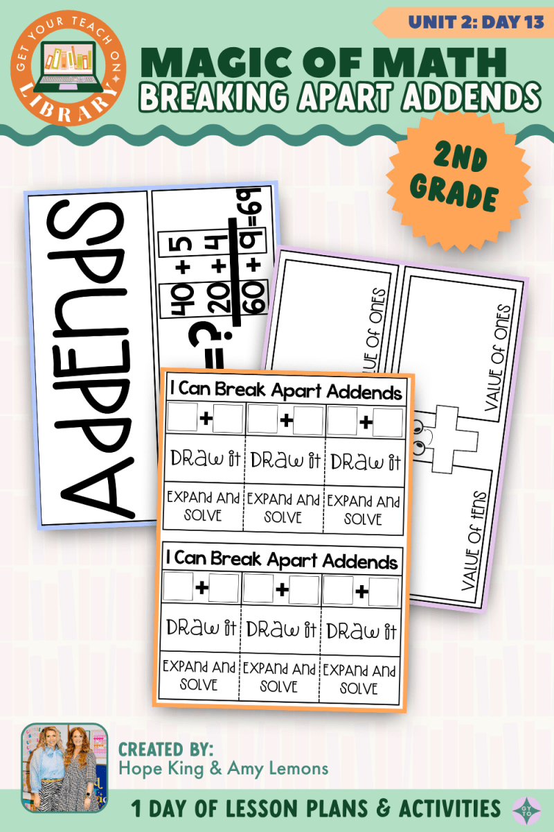 2nd Grade Magic of Math: Unit 2 Day 13 Breaking Apart Addends - Shop GYTO - Get Your Teach On