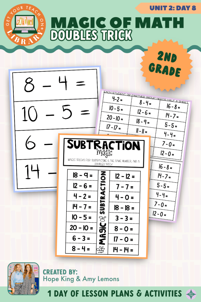 2nd Grade Magic of Math: Unit 2 Day 8 Doubles Trick - Shop GYTO - Get Your Teach On