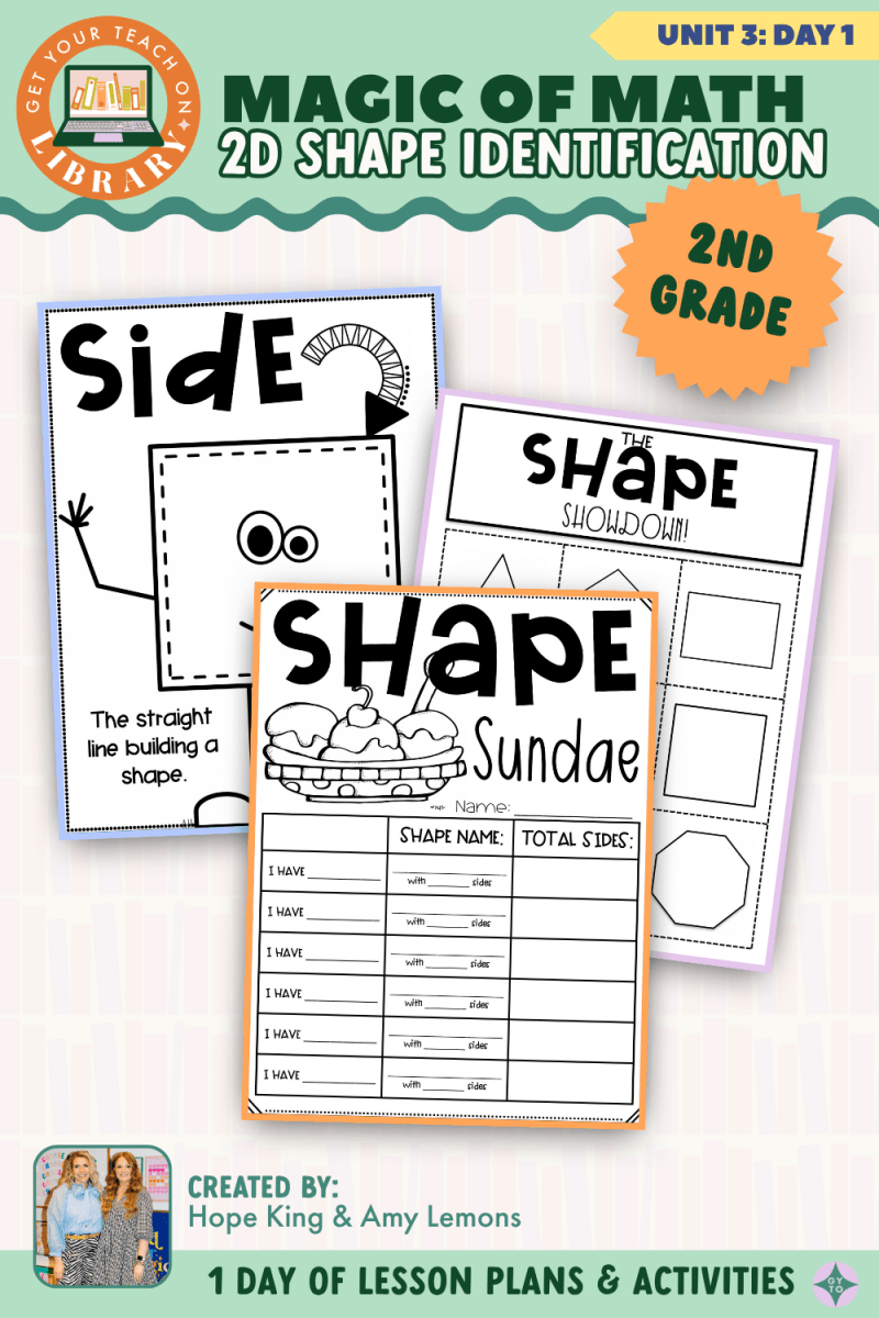 2nd Grade Magic of Math: Unit 3 Day 1 2D Shape Identification - Shop GYTO - Get Your Teach On