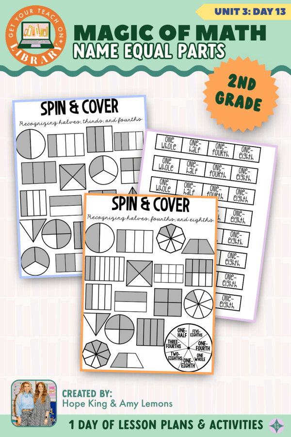 2nd Grade Magic of Math Unit 3 Day 13: Name Equal Parts by Hope King, Amy Lemons and Get Your Teach On