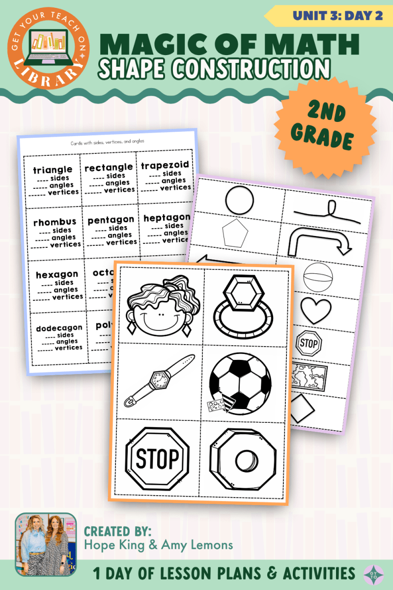 2nd Grade Magic of Math: Unit 3 Day 2 Shape Construction - Shop GYTO - Get Your Teach On
