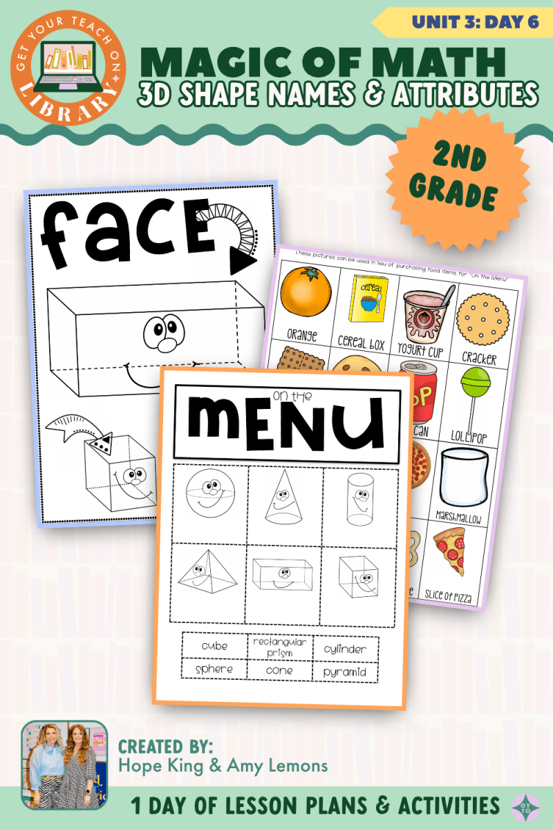 2nd Grade Magic of Math: Unit 3 Day 6 3D Shape Names and Attributes - Shop GYTO - Get Your Teach On