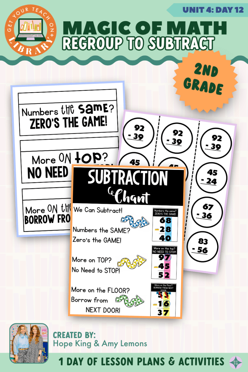 2nd Grade Magic of Math: Unit 4 Day 12 Regroup to Subtract - Shop GYTO - Get Your Teach On