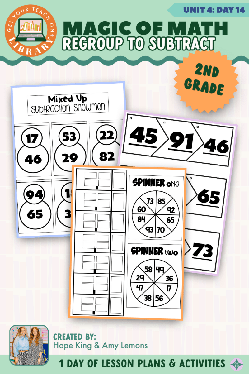 2nd Grade Magic of Math: Unit 4 Day 14 Regroup to Subtract - Shop GYTO - Get Your Teach On